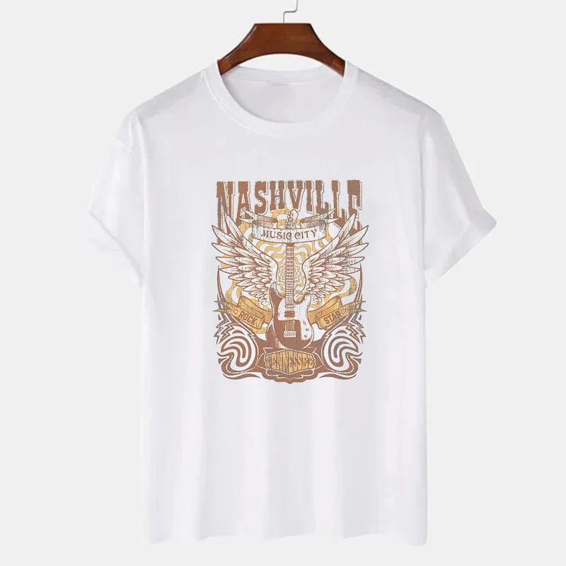 theperilsmovie Blouses & Shirts Country Music Nashville Print Shirt