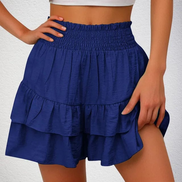 theperilsmovie Boho Skirt, Mini Skirt Boho Casual Mini Skirt Blue / S