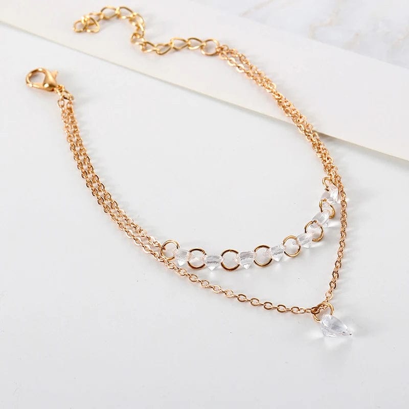 theperilsmovie Bracelets Simple Elegant Crystal Gold Bracelet Gold / One Size