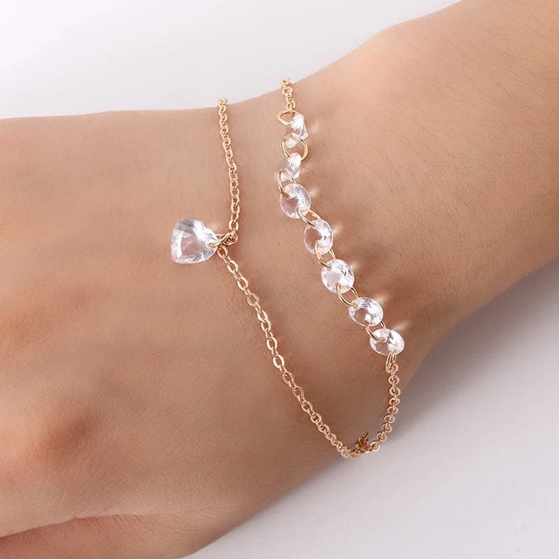 theperilsmovie Bracelets Simple Elegant Crystal Gold Bracelet Gold / One Size