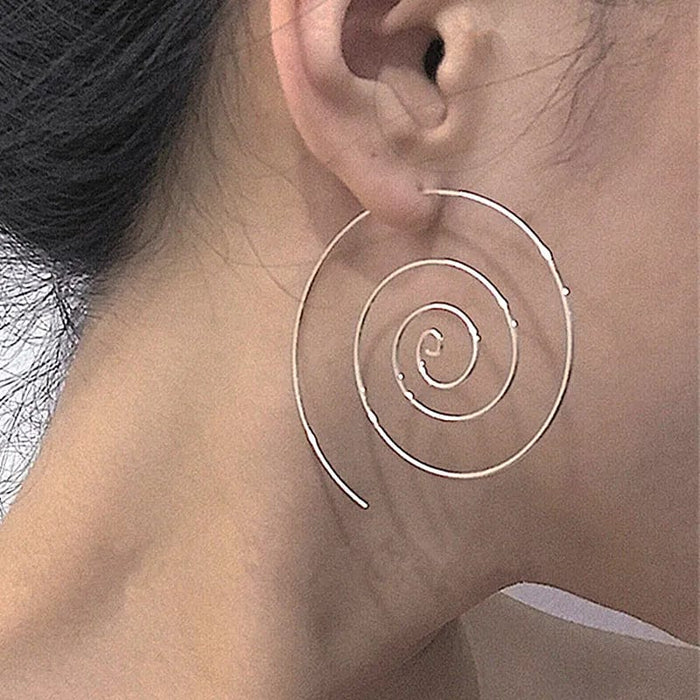 theperilsmovie Earrings, Drop Earrings, Silver Earrings, Gold Earrings Spiral Hoop Earrings