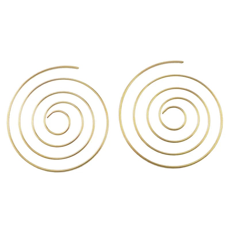 theperilsmovie Earrings, Drop Earrings, Silver Earrings, Gold Earrings Spiral Hoop Earrings Gold / One Size