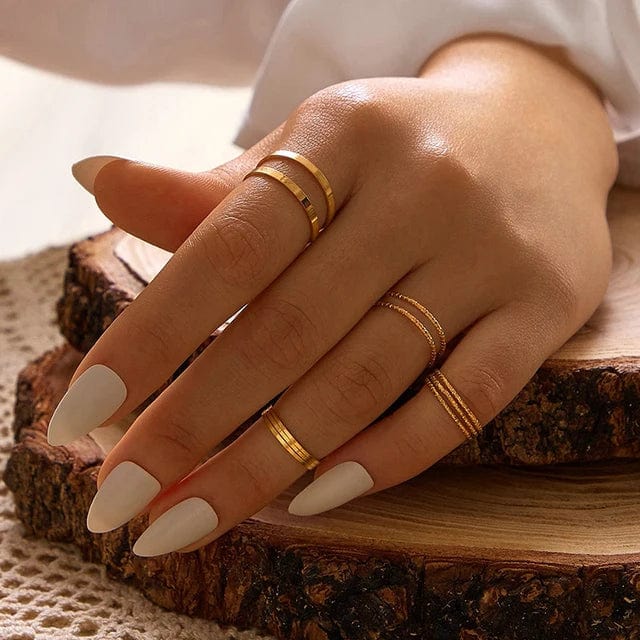 theperilsmovie Rings, Ring sets, gold rings Bohemian Gold Ring Set Gold / One Size